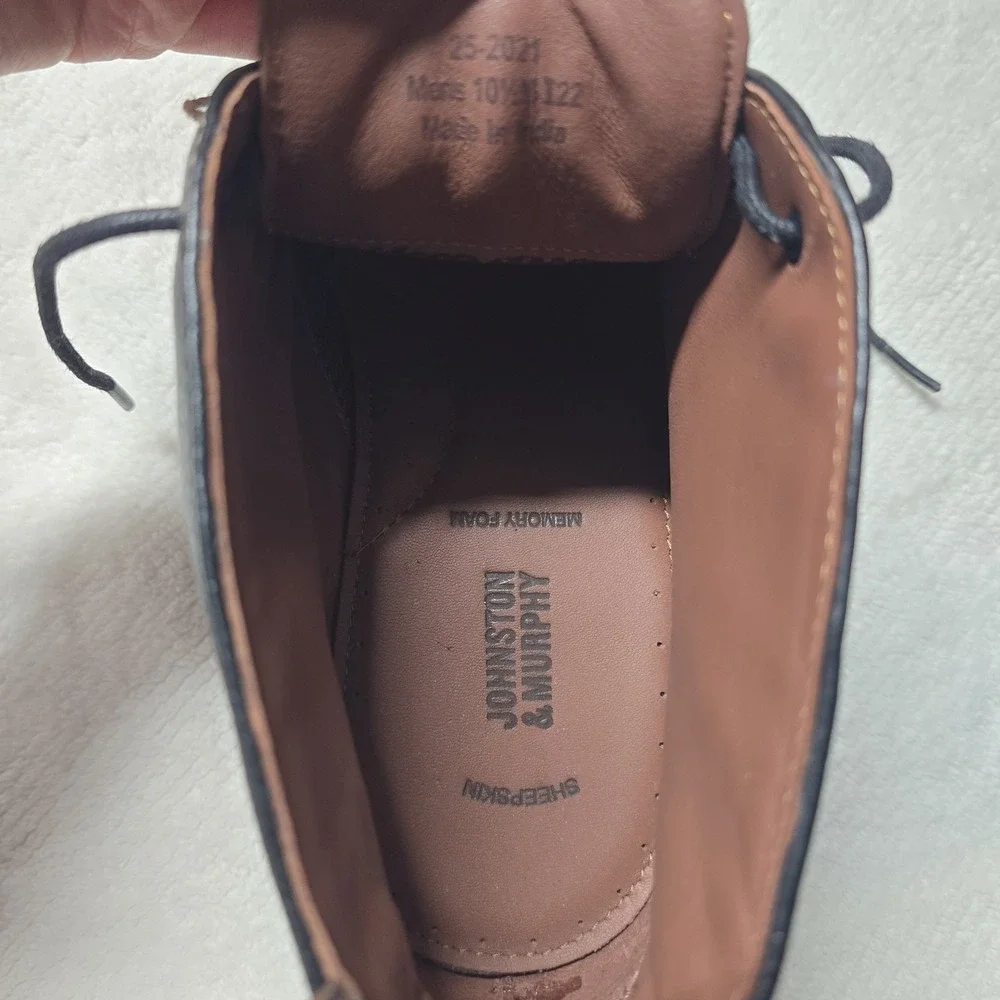 Johnston & Murphy McClain Chukka Boots Mens 10.5 M Black Leather Crepe Sole...‎ Johnston & Murphy McClain Chukka Boots Mens 10.5 M Black  main image 4